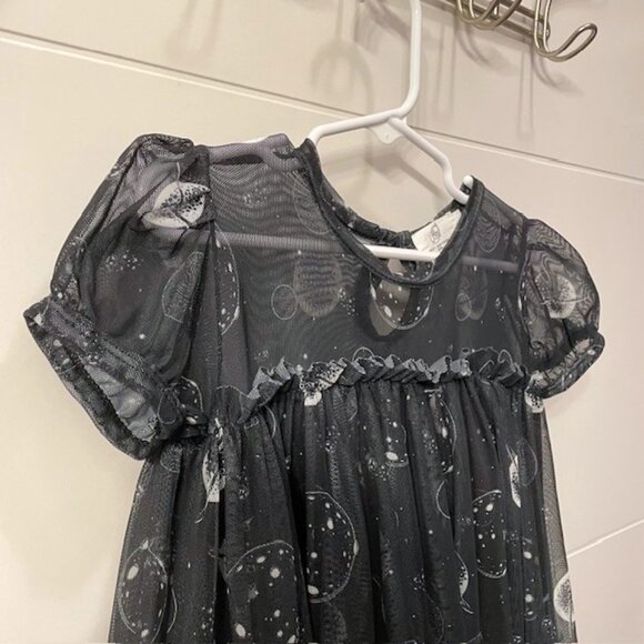 Best Day Ever Kids Space Cadet Short Sleeve Dress Black 3T Planets Celestial - Picture 5 of 16